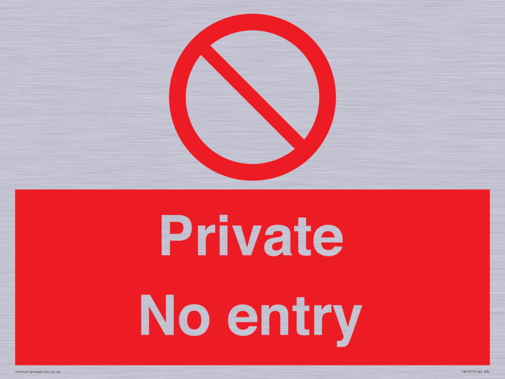 PRIVATE　NO ENTRY　London Transport PA1477: Private No Entry – Viking Signs